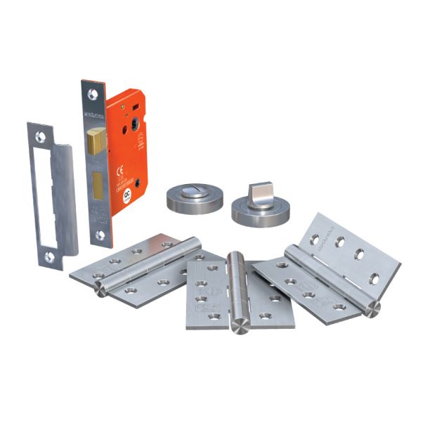 Bathroom Lock and Hinge Pack