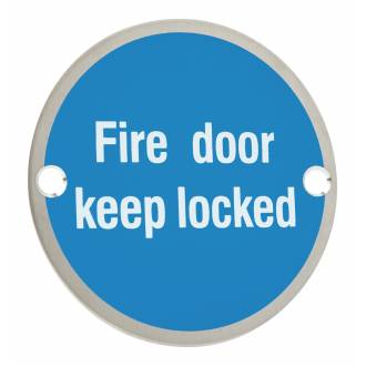 Fire Door Keep Locked Sign