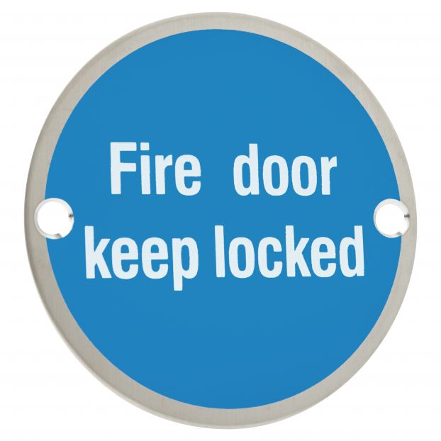 Fire Door Keep Locked Sign